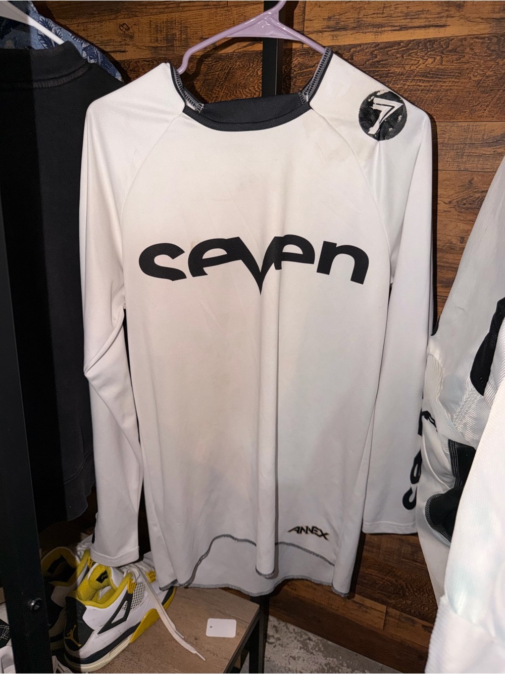 Seven7 White & Black Long Sleeve Rash Guard and matching pants